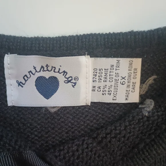 Vintage Hartstrings Girls Horse Needlepoint Sweater Vest Button Equestrian - Picture 7 of 10